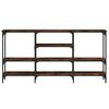 vidaXL Table console ch&ecirc;ne fum&eacute; 160x29x80 cm bois d'ing&eacute;nierie