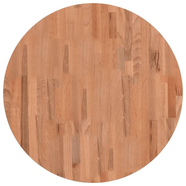 vidaXL Dessus de table &Oslash;70x4 cm rond bois massif de h&ecirc;tre