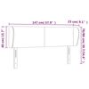 vidaXL T&ecirc;te de lit avec oreilles Bleu 147x23x78/88 cm Tissu