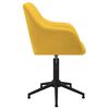 vidaXL Chaise pivotante de salle &agrave; manger Jaune Tissu