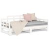 vidaXL Lit coulissant sans matelas blanc 2x(90x200) cm