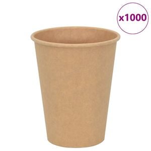 vidaXL Tasses &agrave; caf&eacute; en papier 1000 pcs 12oz 300ml marron