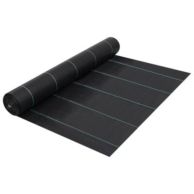 vidaXL Toile de paillage Noir 2x50 m PP