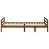 vidaXL Cadre de lit sans matelas marron miel 75x190 cm bois pin massif