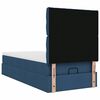 vidaXL Cadre de lit ottoman avec matelas bleu 90x190 cm tissu