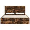 vidaXL Cadre de lit Ch&ecirc;ne fum&eacute; 160 x 200 cm Bois Ing&eacute;nierie