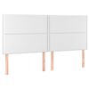 vidaXL T&ecirc;te de lit &agrave; LED Blanc 160x5x118/128 cm Similicuir