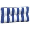 vidaXL Coussins de palette lot de 5 rayures bleues et blanches tissu