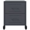 vidaXL Tables de chevet 2 pcs anthracite 36x39x43,5 cm acier