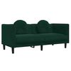 vidaXL Ensemble de canap&eacute;s 3 pcs avec coussins vert fonc&eacute; velours