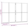 vidaXL Cloison de s&eacute;paration 4 panneaux Blanc cr&egrave;me 280x180 cm
