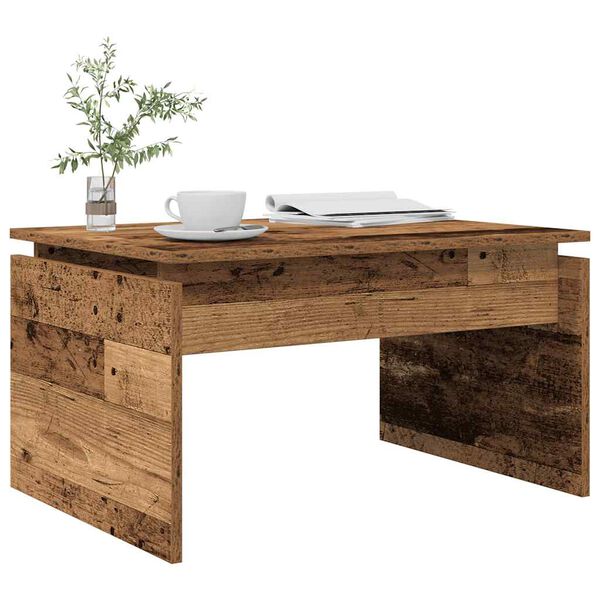 vidaXL Table basse vieux bois 68x50x38 cm bois d'ing&eacute;nierie