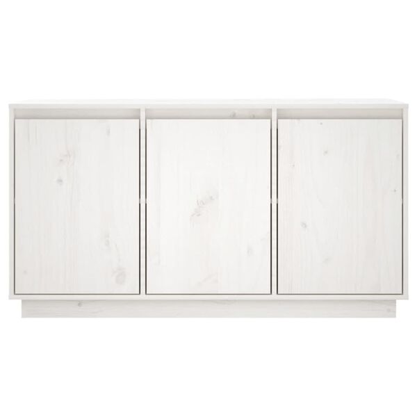 vidaXL Buffet Blanc 111x34x60 cm Bois massif de pin