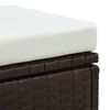 vidaXL Salon de jardin 3 pcs avec coussins R&eacute;sine tress&eacute;e Marron