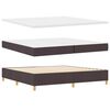 vidaXL Lit &agrave; ressorts avec matelas Marron fonc&eacute; 200 x 200 cm tissu