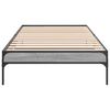 vidaXL Cadre de lit sans matelas sonoma gris 100x200 cm