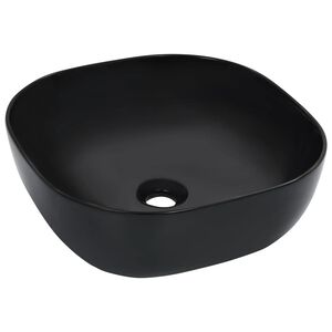 vidaXL Lavabo 42,5x42,5x14,5 cm C&eacute;ramique Noir