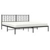 vidaXL Cadre de lit m&eacute;tal sans matelas avec t&ecirc;te de lit noir 193x203cm
