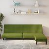vidaXL Canap&eacute;-lit &agrave; 2 places avec repose-pied Vert clair Velours