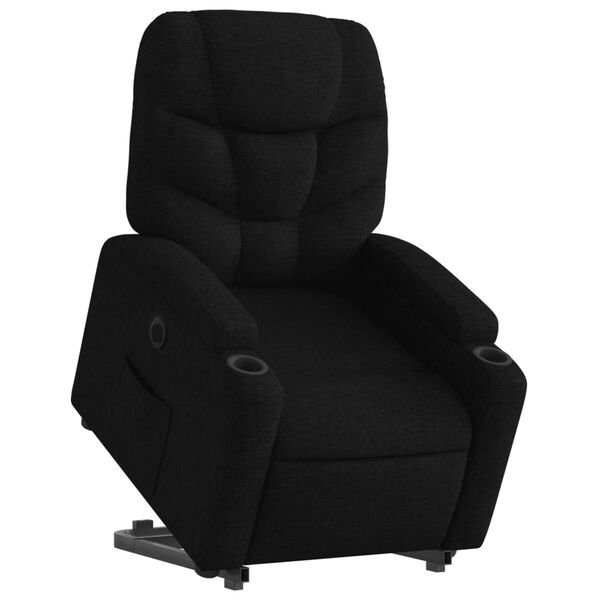 vidaXL Fauteuil inclinable &eacute;lectrique noir tissu