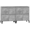 vidaXL Buffets 2 pcs gris béton 60x35x70 cm bois d'ingénierie