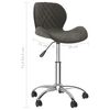 vidaXL Chaises pivotantes &agrave; manger lot de 2 Gris fonc&eacute; Velours