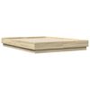 vidaXL Cadre de lit avec LED sans matelas ch&ecirc;ne sonoma 140x200 cm