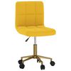vidaXL Chaises pivotantes &agrave; manger lot de 2 jaune moutarde velours