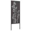 vidaXL &Eacute;cran de confidentialit&eacute; de jardin Floral Noir 50 x 140 cm