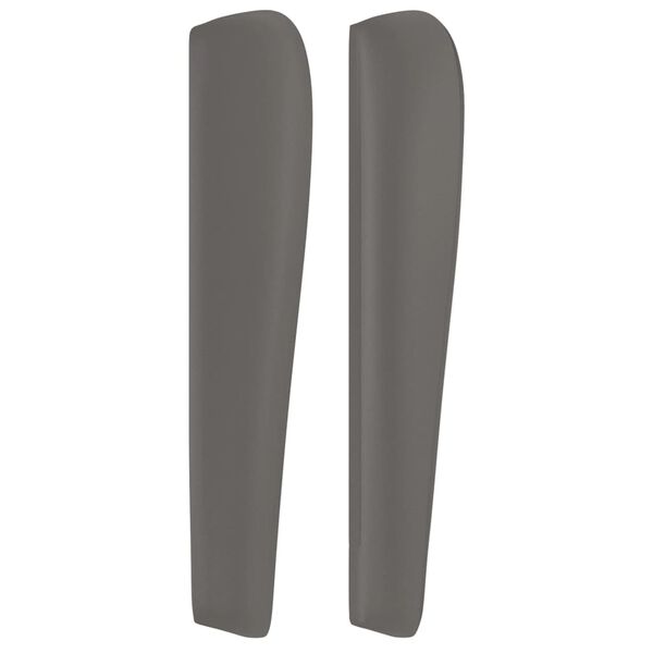 vidaXL T&ecirc;te de lit avec oreilles Gris 93x23x118/128 cm Similicuir