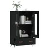 vidaXL Buffet haut noir 69,5x31x115 cm bois d'ing&eacute;nierie