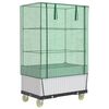 vidaXL Jardini&egrave;re sur&eacute;lev&eacute;e avec housse et roues aspect rotin