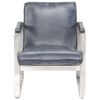 vidaXL Chaise cabriolet Gris 60x73x77 cm Cuir v&eacute;ritable