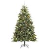 vidaXL Sapin de No&euml;l artificiel avec branches pliables et c&ocirc;nes 240 cm