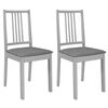 vidaXL Mobilier de salle &agrave; manger 3 pcs MDF Gris