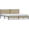 vidaXL Cadre de lit en m&eacute;tal sans matelas ch&ecirc;ne sonoma 200x200 cm