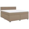 vidaXL Sommier &agrave; lattes de lit avec matelas Cappuccino 180x200 cm