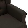 vidaXL Fauteuil avec repose-pied Marron fonc&eacute; Tissu