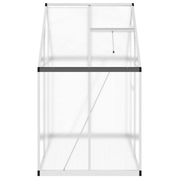 vidaXL Serre avec cadre de base argent 169x114x195 cm aluminium