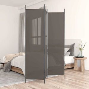 vidaXL Cloison de s&eacute;paration 3 panneaux Anthracite 150x200 cm Tissu