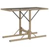 vidaXL Ensemble de bistro 3 pcs avec coussins beige r&eacute;sine tress&eacute;e