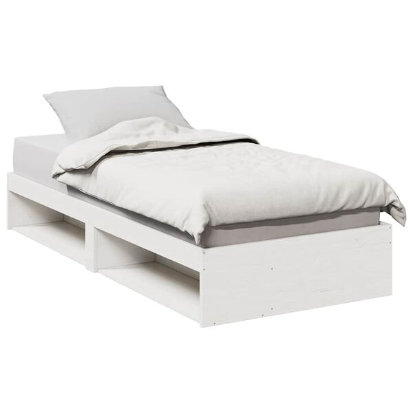 vidaXL Lit de jour sans matelas blanc 90x190 cm bois de pin massif