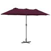 vidaXL Parasol de jardin Bordeaux 370 x 197 x 239 cm