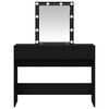 vidaXL Table de Toilette avec tiroir Ch&ecirc;ne noir 100 x 40 x 130 cm