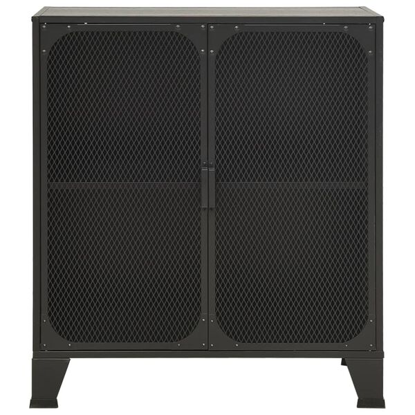 vidaXL Armoire de rangement Gris 72x36x82 cm Métal et MDF