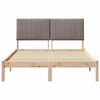 vidaXL Cadre de lit avec t&ecirc;te de lit Taupe 140 x 190 cm Pin massif