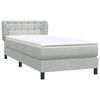 vidaXL Sommier &agrave; lattes de lit et matelas gris clair 80x210 cm velours