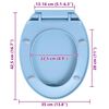 vidaXL Si&egrave;ge de toilette &agrave; fermeture en douceur Bleu Ovale
