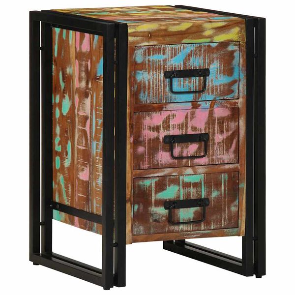 vidaXL Cabinet de chevet 40 x 40 x 59 cm Bois Recycl&eacute; Solide