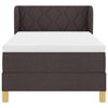 vidaXL Lit &agrave; ressorts avec matelas Marron fonc&eacute; 100 x 200 cm tissu